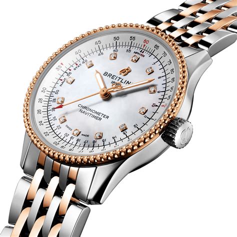 breitling womens white watches|breitling navitimer 35 for women.